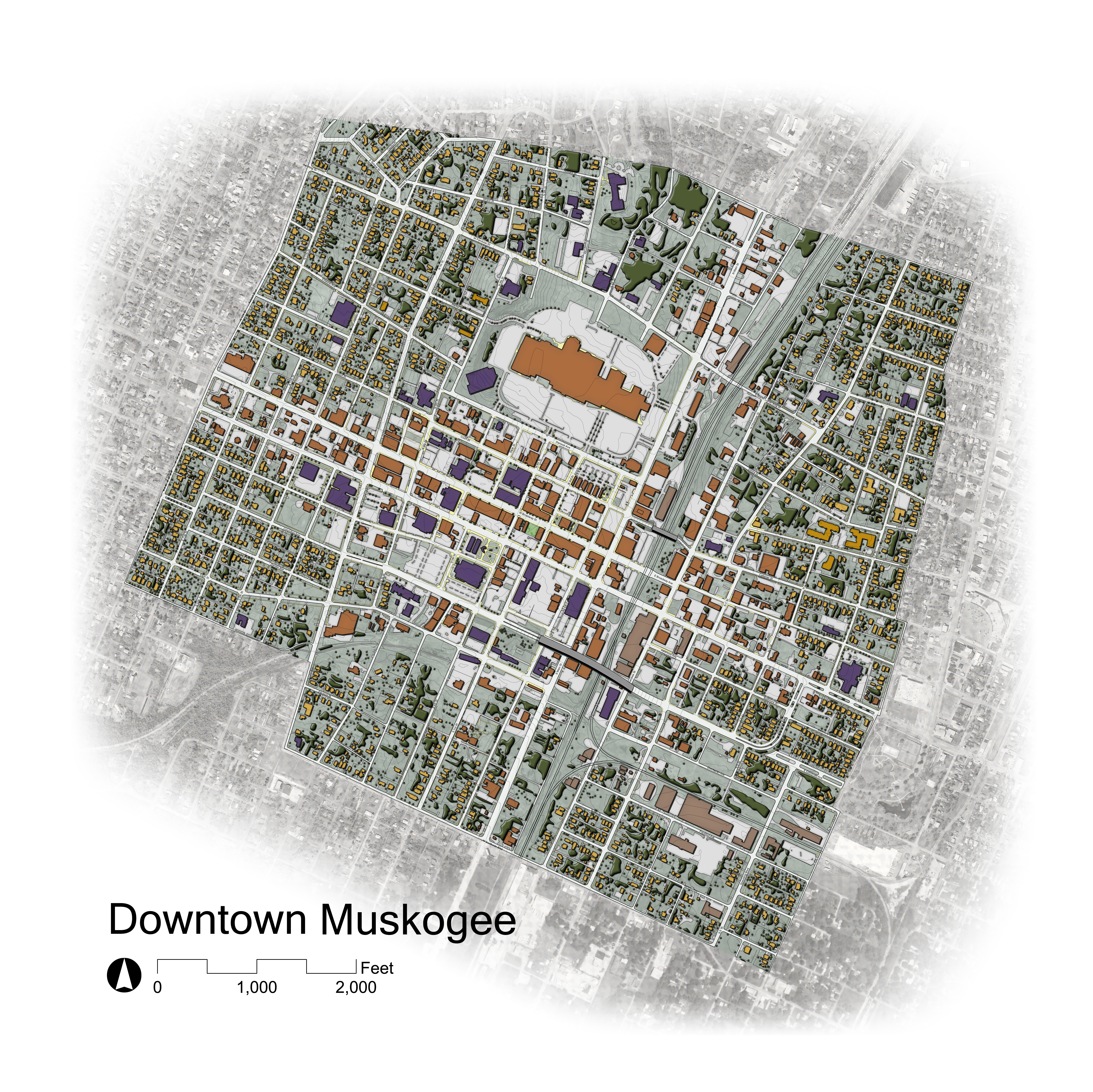 Downtown Muskogee Illustrated Plan